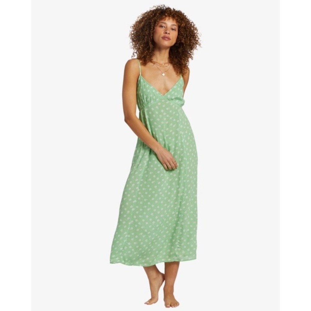 Billabong Women's Summer Shine Midi Dress Green Small